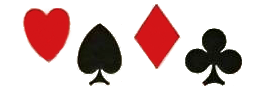 hjärter-, spader-, ruter- och klöver-symboler